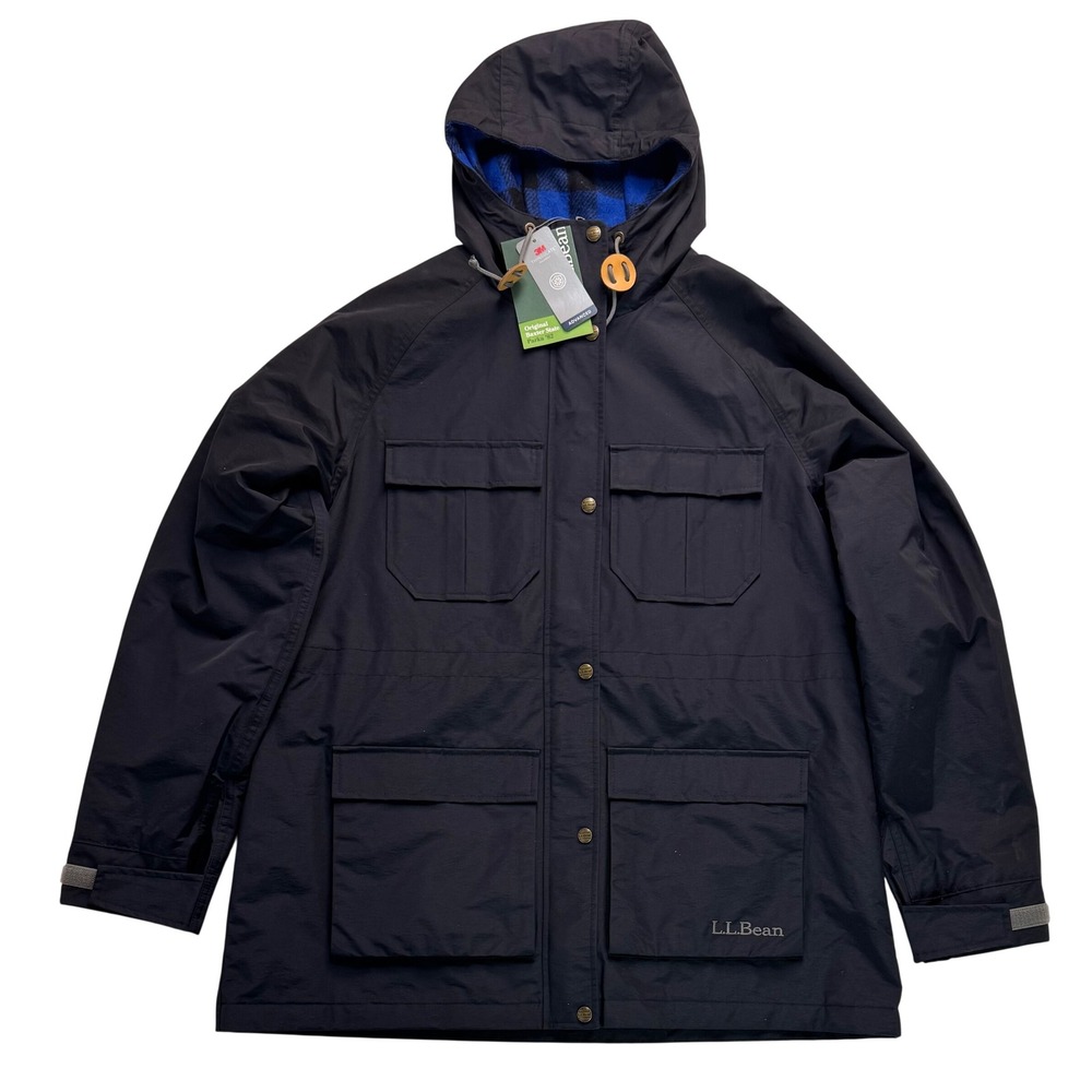LL Bean Mens Original Baxter State Parka 82 Black Thinsulate XL 518308 NEW